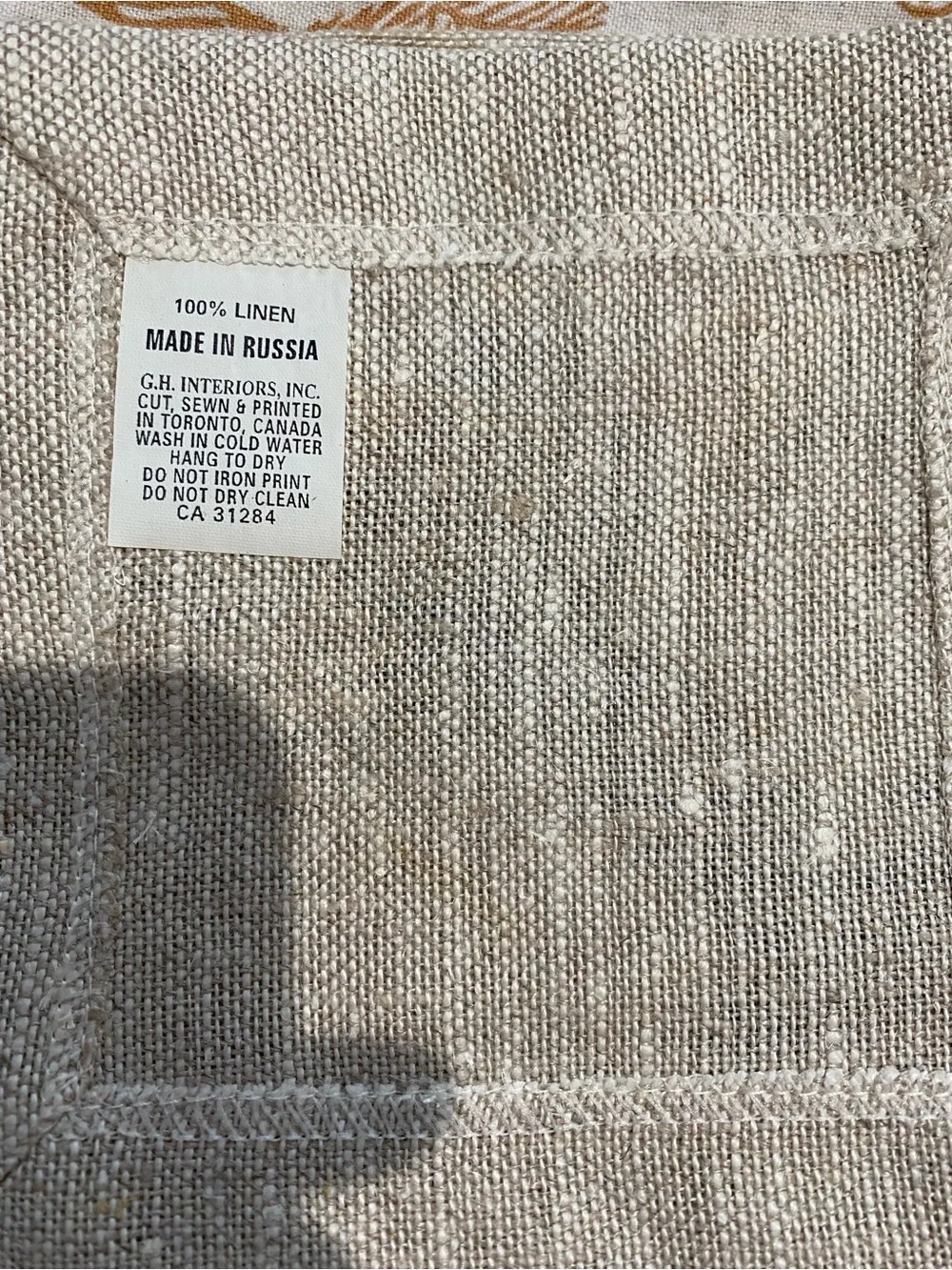 Six Coasters of 100% Linen. Hand sewn. Made in Russia, Pineapple & Lobster. NIB